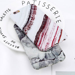 White Maroon Marble iPhone Case - MOR