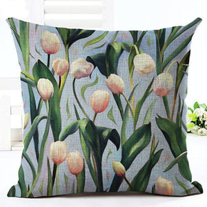 Pillow Cover Tropical Flower Print - ESA - 45x45cm