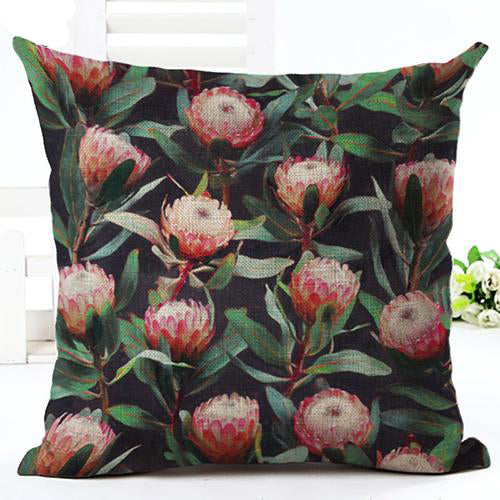 Pillow Cover Tropical Flower Print - ELA - 45x45cm
