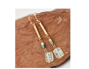Nickel Free Natural Stone Gold Hook Earrings Natural Stone Beads from Switzerland Zella.ch