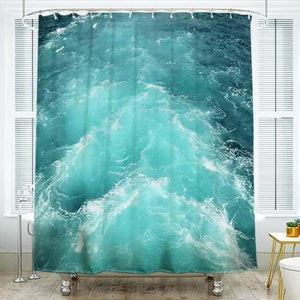 Shower Curtains Ocean Water Print - ADEL - 3 SIZES