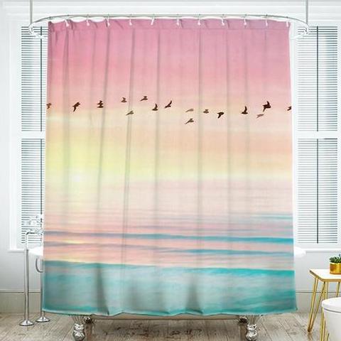 Shower Curtains Ocean View Print - AIDA - 3 SIZES