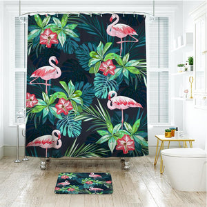 Shower Curtains Tropical Flamingo Print - AMIE - 3 SIZES