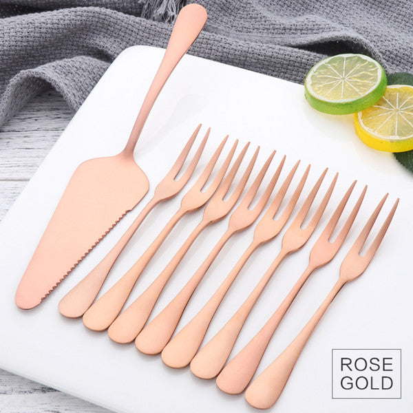 Stainless Steel Cake Forks and Cake Shovel Set - ONIE