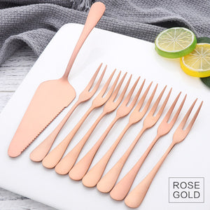 Stainless Steel Cake Forks and Cake Shovel Set - ONIE