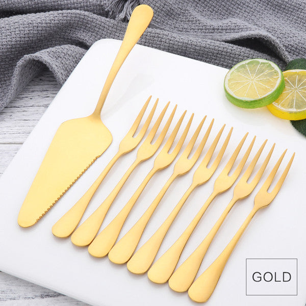 Stainless Steel Cake Forks and Cake Shovel Set - ONIE