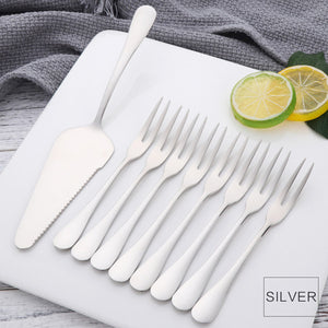 Stainless Steel Cake Forks and Cake Shovel Set - ONIE
