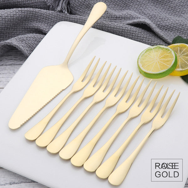 Stainless Steel Cake Forks and Cake Shovel Set - ONIE