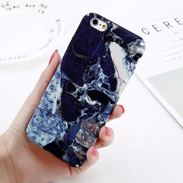 Elegant Blue Marble iPhone Case - NHU