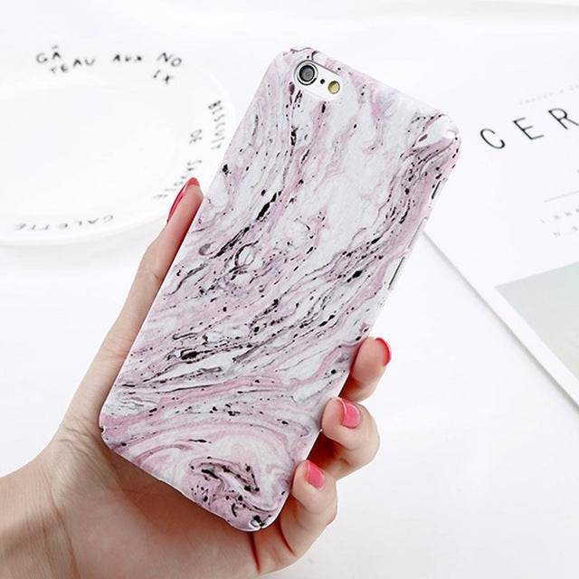 Grey Pink Marble iPhone Case - NED