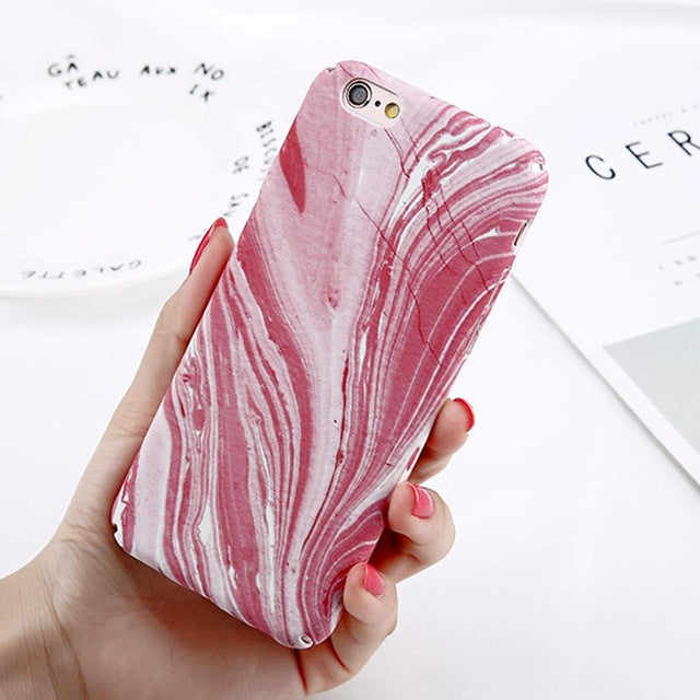 Pink Marble Stone iPhone Case - NHI