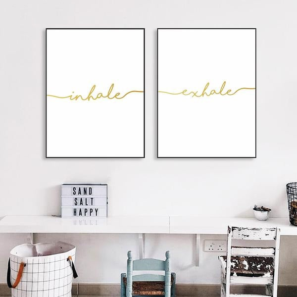 Inhale Exhale Quote Wall Art Print – GRETA