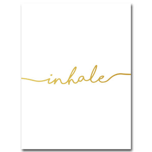 Inhale Exhale Quote Wall Art Print – GRETA
