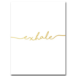 Inhale Exhale Quote Wall Art Print – GRETA