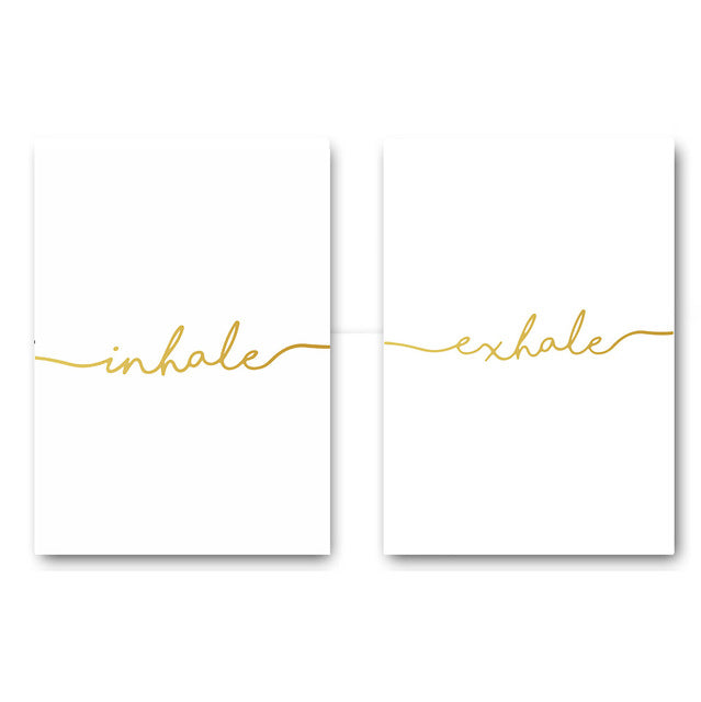 Inhale Exhale Quote Wall Art Print – GRETA