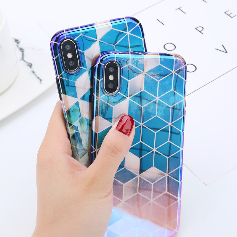 Blu-Ray Square Pattern iPhone Case - KYE