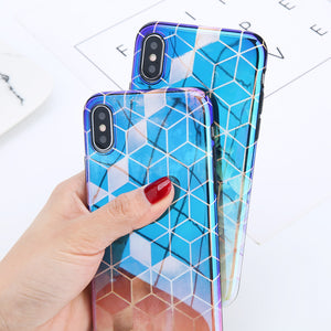 Blu-Ray Square Pattern iPhone Case - KYE