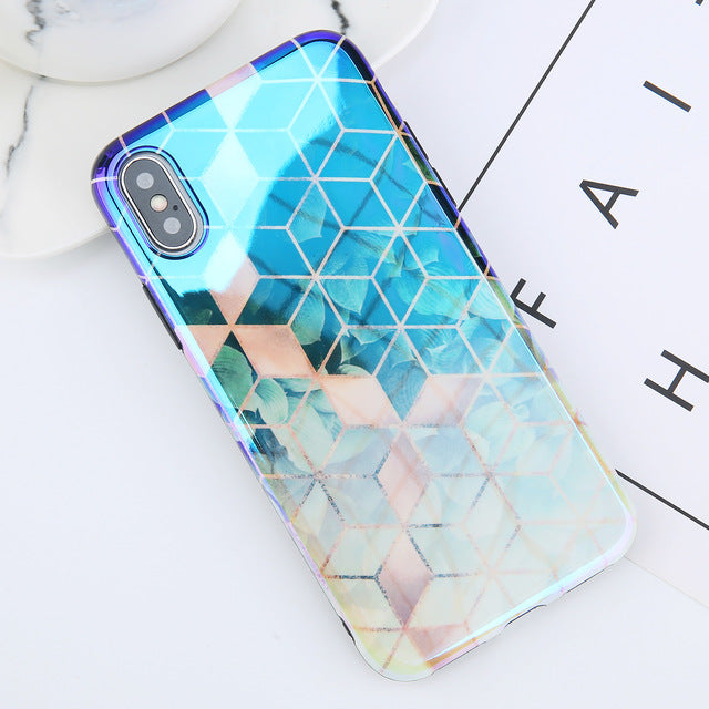 Dazzling Blue Gradient Square iPhone Case - KYA