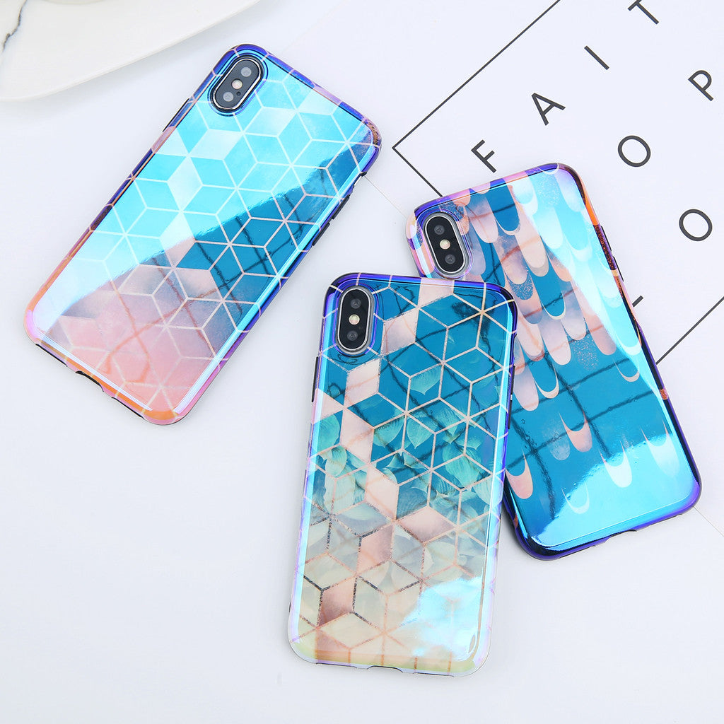 Dazzling Blue Gradient Square iPhone Case - KYA