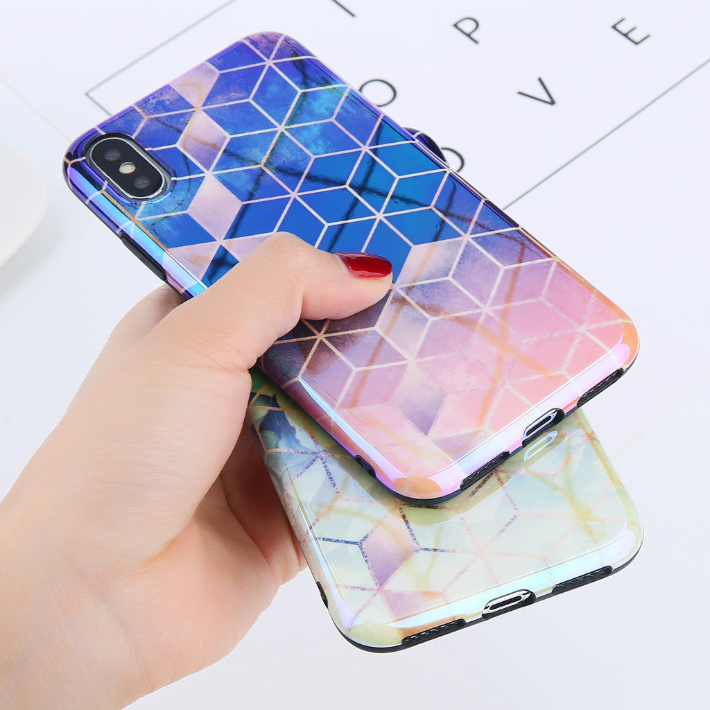 Blu-Ray Square Pattern iPhone Case - KYE