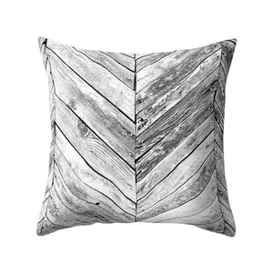 Pillow Cover Wood-shaped Print - JOO - 45x45cm