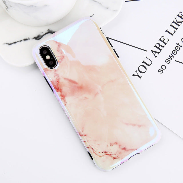 Peach Marble iPhone Case - LEW