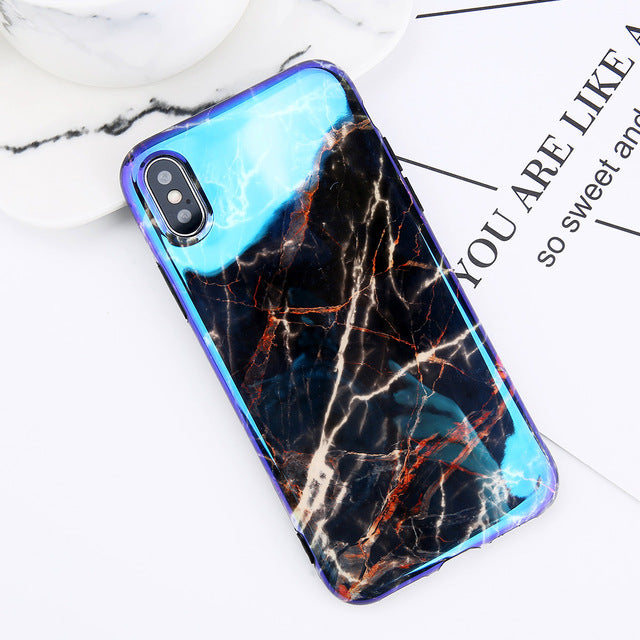 Blu-Ray Marble Pattern iPhone Case - LAI