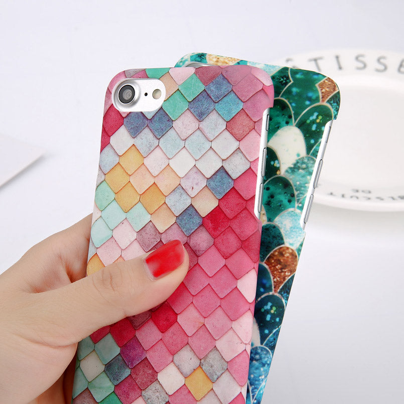 Shades of Pink Square Pattern iPhone Case - NIN