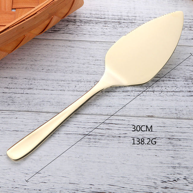 Stainless Steel Cake Knife and Spatula - CARA