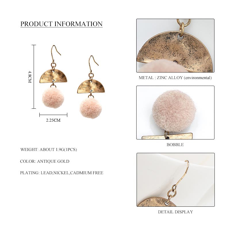 Natural Stone Marble Beads Nickel Free Gold Hook Drop Earrings from Switzerland zella.ch